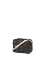 Borsa A Tracolla Pollini Heritage in Pelle Nera con Dettagli Avorio E Tasca Con Cerniera Frontale art. TE8535PP0MQ1100C - immagine 2