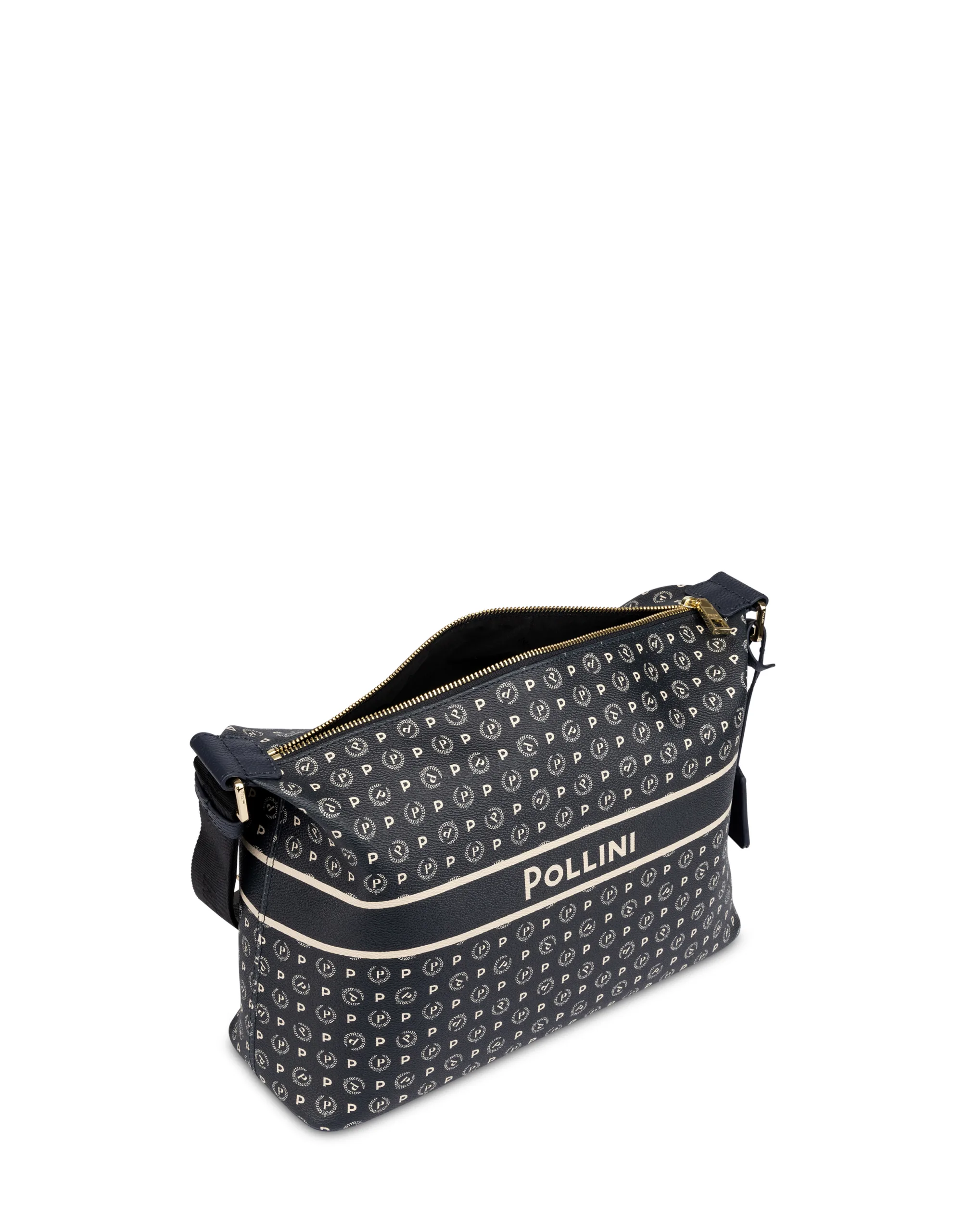 Borsa Pollini Heritage Tracolla Con Cerniera In Pelle Blu TE8400PP02Q4975A, foto 3 di 4