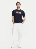 T-shirt Uomo Tommy Hilfiger Blu con Bandiera Frontale art. MW0MW39843 DW5 - immagine 2