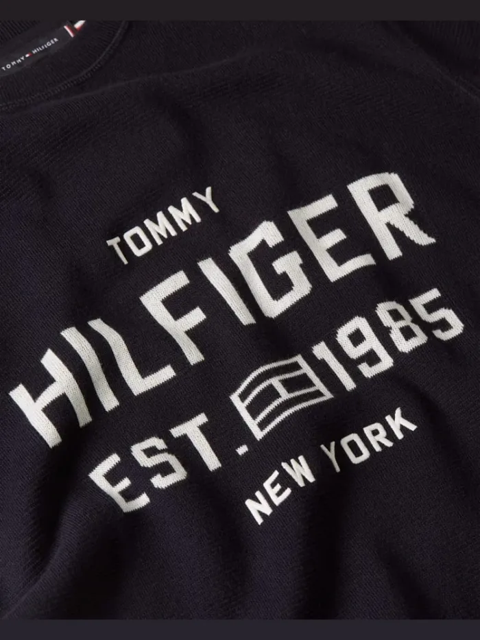 Maglione Girocollo Uomo in Cotone Blu Tommy Hilfiger art. MW0MW39533 DW5, foto 2 di 2