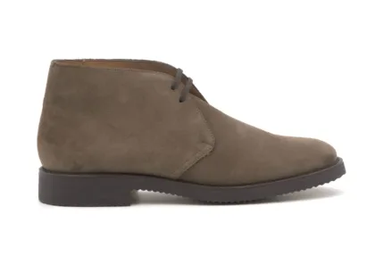 Polacchetto Uomo Enry Hobb's In Camoscio Beige Pietra Fondo Caucciù Art. 17671 Cortina Saloon