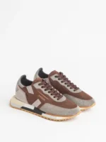 Sneakers Ghoud Donna Star_M Low In Glitter Bronzo e Camoscio Marrone art. SMLW SG51 - immagine 3