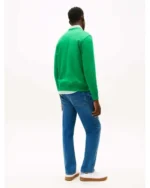 Felpa Girocollo In Cotone Garzato Uomo Tommy Hilfiger Verde art. MW0MW37237 L4B - immagine 3