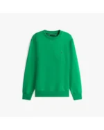 Felpa Girocollo In Cotone Garzato Uomo Tommy Hilfiger Verde art. MW0MW37237 L4B