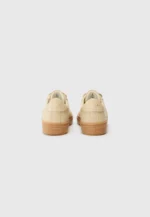 Sneakers Furla in Camoscio e Pelle Beige H 3,5 cm art. JI79ENJ - immagine 3