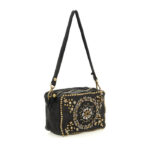 Borsa Campomaggi Bauletto Moira Nero in Pelle di vacchetta tinta in capo con Borchie art. C026320ND X2885 C0001 - immagine 2