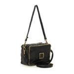 Borsa Campomaggi Bauletto Moira Nero in Pelle di vacchetta tinta in capo con Borchie art. C026320ND X2885 C0001 - immagine 3