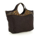 Borsa Campomaggi Shopping Grande Liliana Moro in Pelle di vacchetta tinta in capo con Borchie art. C03347OND X0045 C1501