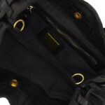 Borsa Campomaggi shopping Rossella Nera in Pelle di vacchetta tinta in capo con Borchie e Strasse art. C03347OND X0045 C1501 - immagine 5