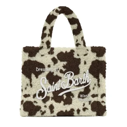 Borsa A mano Media Mc2 Saint Barth Avorio art. Colette Teddy Cow Skin 1018 EMB