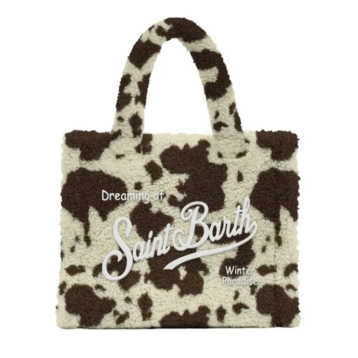 Borsa A mano Media Mc2 Saint Barth Avorio art. Colette Teddy Cow Skin 1018 EMB, foto 1 di 1