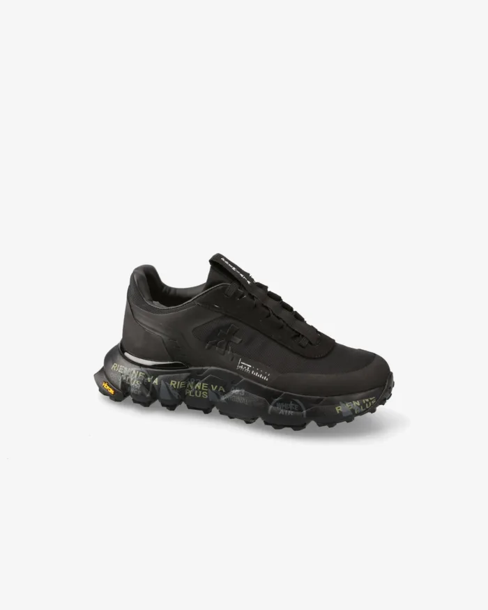 Sneakers Premiata Donna in Camoscio e Tessuto Tecnico Nero art. Devind 447, foto 2 di 5