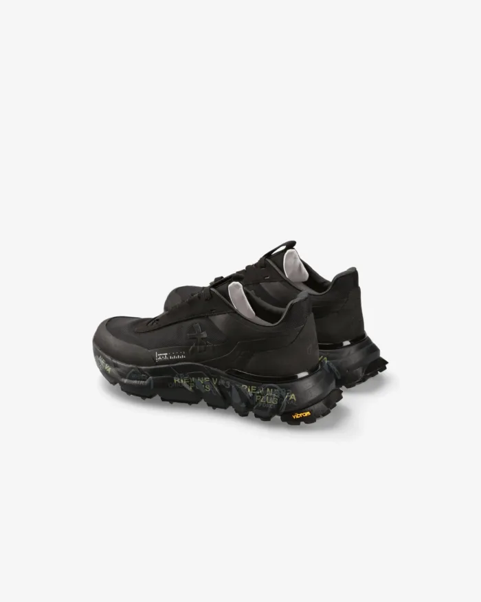 Sneakers Premiata Donna in Camoscio e Tessuto Tecnico Nero art. Devind 447, foto 4 di 5