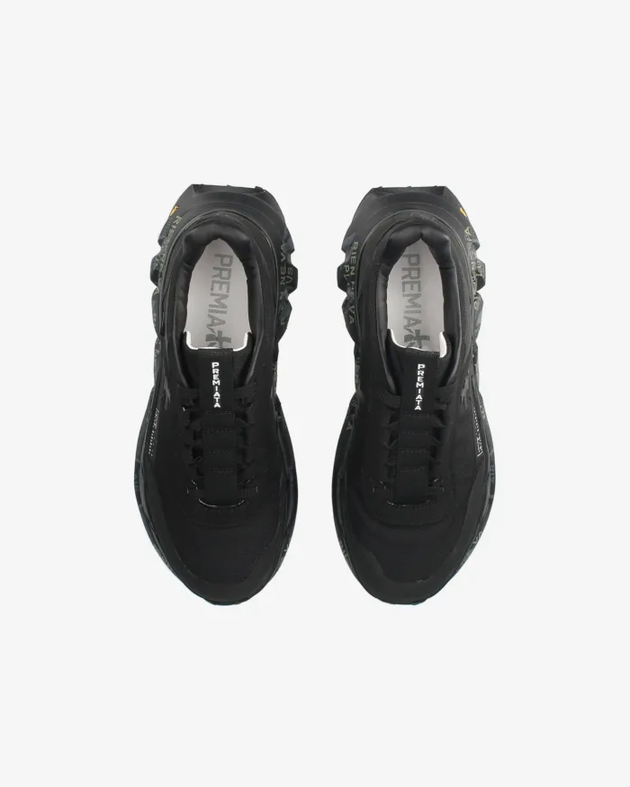 Sneakers Premiata Donna in Camoscio e Tessuto Tecnico Nero art. Devind 447, foto 5 di 5