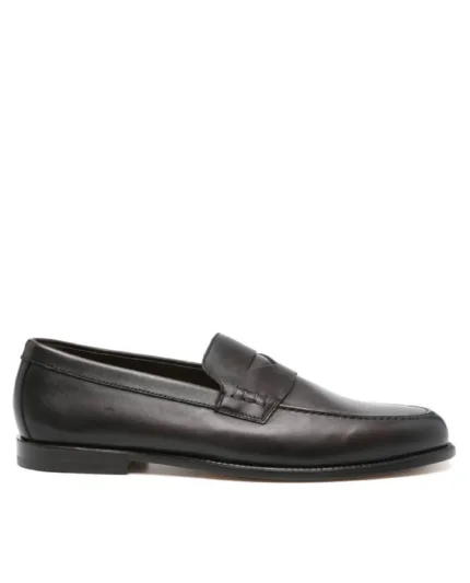 Mocassino Penny Uomo Doucal's In Pelle Testa di Moro con Fondo Cuoio Antiscivolo Art. DU3397MARIUY259TM00