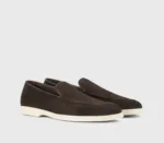 Mocassino Uomo Doucal's In Camoscio Testa di moro con Fondo Gomma Bianco Art. DU3413NWMAUY009GM23 - immagine 2