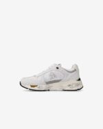 Sneakers Premiata Donna in Camoscio e Nylon Bianco art. Mased 7823 - immagine 3