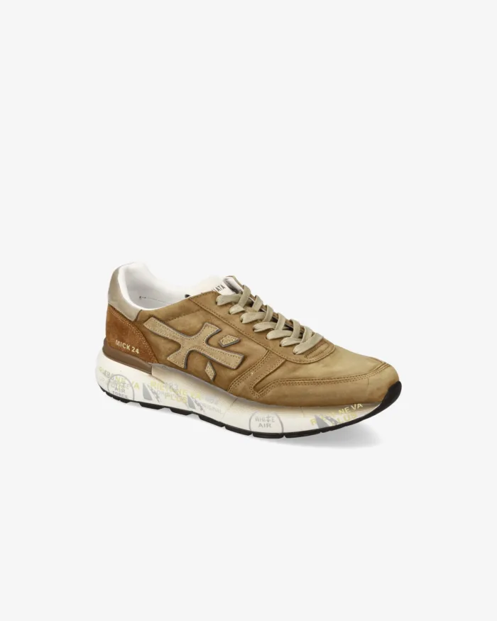 Sneakers Premiata Uomo Tutta in Camoscio Beige art. Mick 7712, foto 2 di 5