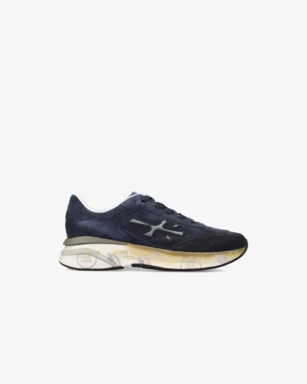 Sneakers Premiata Uomo in Camoscio Blu art. Moerun 7776