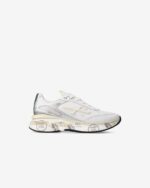 Sneakers Premiata Donna in Pelle Bianca e Dettagli Argento art. Moerund 7798