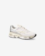 Sneakers Premiata Donna in Pelle Bianca e Dettagli Argento art. Moerund 7798 - immagine 2