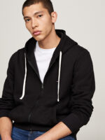 Felpa con cappuccio e zip integrale Uomo Nera Tommy Hilfiger art. MW0MW37234 BDS - immagine 4