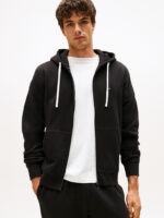 Felpa con cappuccio e zip integrale Uomo Nera Tommy Hilfiger art. MW0MW37234 BDS