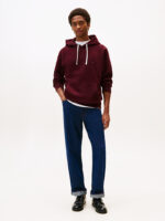 Felpa Con Cappuccio Uomo In Pile Tommy Hilfiger Bordeaux art. MW0MW39997 XIH - immagine 3