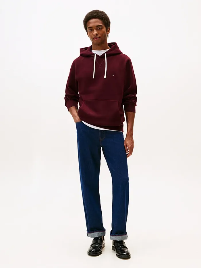 Felpa Con Cappuccio Uomo In Pile Tommy Hilfiger Bordeaux art. MW0MW39997 XIH, foto 3 di 5