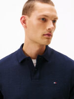 Polo Manica Lunga in Jacquard Uomo Blu Tommy Hilfiger art. MW0MW40292 DW5 - immagine 2