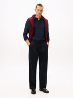 Polo Manica Lunga in Jacquard Uomo Blu Tommy Hilfiger art. MW0MW40292 DW5 - immagine 3