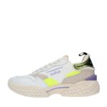 Sneakers Ghoud Donna Tyre Low In Pelle Bianca e Dettagli Verdi  art. TYLW SP01