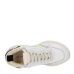 Sneakers Ghoud Donna Tyre Low In Pelle Bianca e Dettagli Verdi  art. TYLW SP01 - immagine 3
