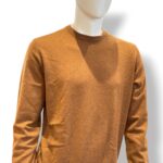 Maglione Girocollo Filippo De Laurentiis in Pura Lana Cashmere Beige Cognac art. GC1MLD CA12R 180 - immagine 2