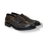 Mocassino Barrett Penny Loafer Uomo in Vitello Spazzolato Testa di Moro art. 201U060.28