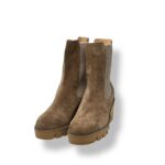 Tronchetto Beatles Luca Grossi In Camoscio Beige Farro Con Elastico In Tinta H 6 cm art. H616T - immagine 3
