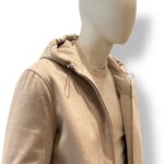 Giaccone Imbottito Uomo Richard Smith con Rivestimento il Pura Lana Cashmere Beige e Cappuccio Art Pascal - immagine 3