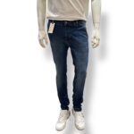 Jeans Tasca a Filo Camouflage In Gabardine di Cotone Elasticizzata Lavaggio Medio Scuro art. Chinos Rey 17 D131 C002