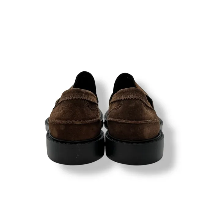 Macassino Uomo Enry Hobb's In Camoscio Marrone Fondo Daynite Ultralight Art. 22937 Cortina Chocolate, foto 5 di 5