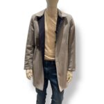 Cappottino Reversibile Double Face Uomo Richard Smith in Nylon Loro Piana Blu e Puro Cashmere Grigio Chiaro Art Apollo - immagine 3