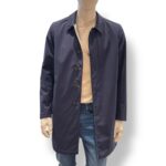 Cappottino Reversibile Double Face Uomo Richard Smith in Nylon Loro Piana Blu e Puro Cashmere Grigio Chiaro Art Apollo - immagine 2