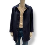 Cappottino Reversibile Double Face Uomo Richard Smith in Nylon Loro Piana Tortora e Puro Cashmere Blu Art Apollo - immagine 4