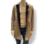 Cappottino Reversibile Double Face Uomo Richard Smith in Nylon Loro Piana Tortora e Puro Cashmere Blu Art Apollo - immagine 2