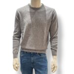 Maglione Girocollo Della Ciana in Pura Lana Cashmere Grigio Feltro art. DC9-07132
