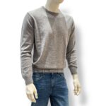 Maglione Girocollo Della Ciana in Pura Lana Cashmere Grigio Feltro art. DC9-07132 - immagine 2