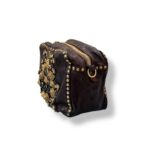 Borsa Campomaggi Bauletto Mini Kate Moro in Pelle di vacchetta tinta in capo con Borchie Colorate art. C001080OND X0045 C1501 - immagine 2
