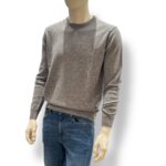 Maglione Girocollo Della Ciana in Pura Lana Cashmere Grigio Feltro art. DC9-07132 - immagine 3