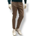 Pantalone Cinque Tasche in Caldo Cotone Elasticizzato One More Size Michael Coal Fango art. David 2989 - immagine 2