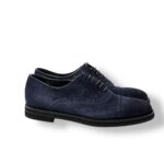 Francesina Uomo Barrett Oxford In Camoscio Blu Fondo Gomma cod. 222U013.7