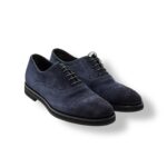Francesina Uomo Barrett Oxford In Camoscio Blu Fondo Gomma cod. 222U013.7 - immagine 2